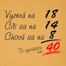 Vyzerá, cíti sa, chová sa - 40 rokov