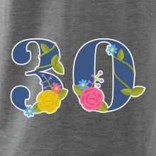 Kvetinové číslo kreslené - 30