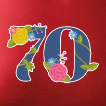 Kvetinové číslo kreslené - 70 Kvetinové číslo kreslené - 70