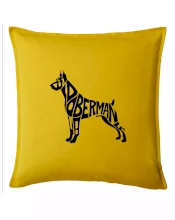 Doberman - nápis v tele