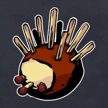 Gaštanový ježko - prsník