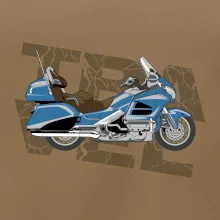 Cestovná motorka Amerika modrá