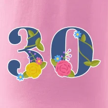 Kvetinové číslo kreslené - 30