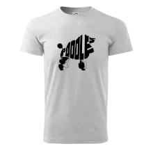 Pudel - nápis v tele Pudel - nápis v tele