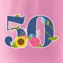 Kvetinové číslo kreslené - 50 Kvetinové číslo kreslené - 50