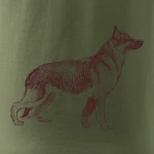 Nemecký ovčiak - kreslený skica  