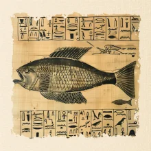 Egyptské hieroglyfy ryba
