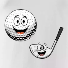Parové tričko - Golfová palica a loptička