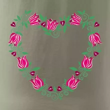 Červené tulipánové srdiečko (Pecka design)