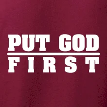 Put God first hrubý nápis