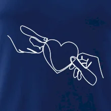 Dve ruky a srdce jedným ťahom Dve ruky a srdce jedným ťahom