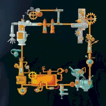 Steampunk farebná zostava Steampunk farebná zostava