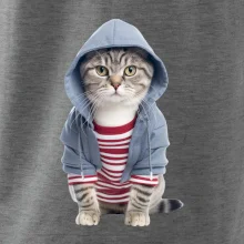 Mačka v pruhovanom triku