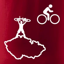 Mapa ČR + kolo na prsu Mapa ČR + kolo na prsu