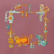 Steampunk farebná zostava