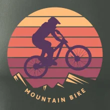 MTB farebný bicykel západ slnka