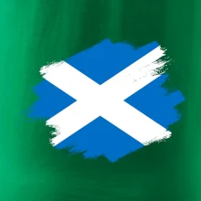 Škótska vlajka kreslená štetcom