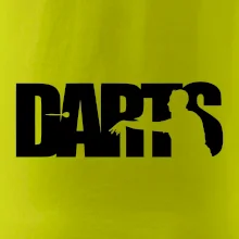 Darts - nápis so šípkarom