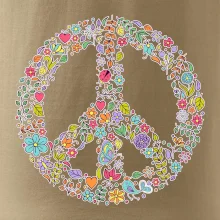 Peace symbol lístočky