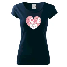 Mačka love - ružové srdce