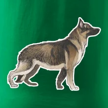 Nemecký ovčiak - hnedý kreslený