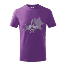 Mapa Európy - srdce v Ukrajine