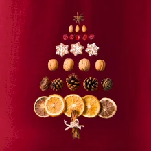 Vianočný stromček zo sušených plodov