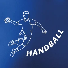 Handball nápis šikmo