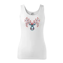 Folklór - jeleň s červenými plodmi