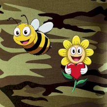 Parové tričko - Včela a kvetina