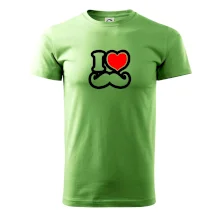 i love mustache - obrys