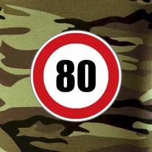 Dopravná značka - obmedzenie rýchlosti 80