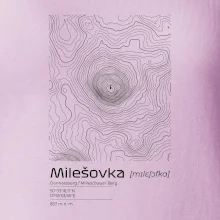 Milešovka - vrstevnice v obdĺžniku