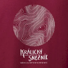 Králický Sněžník - vrstevnice v kruhu
