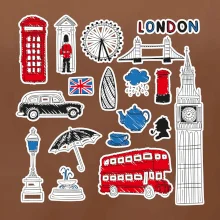 Velká Británie - kreslené ikonky