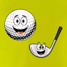 Parové tričko - Golfová palica a loptička