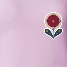 Folklór na prsníku kvetina guľatá