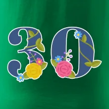 Kvetinové číslo kreslené - 30