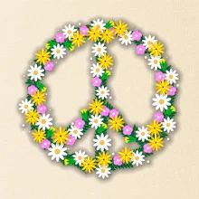 Peace symbol margaréty