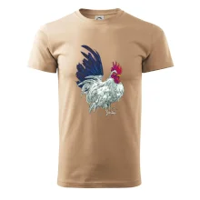 Kohút kreslený biely