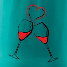 Víno je láska jednoduchý nákres