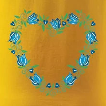 Modré tulipánové srdiečko (Pecka design)
