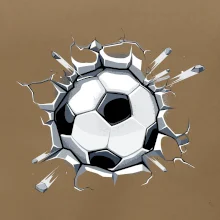 Futbalová lopta v triku