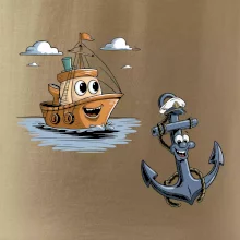 Parové tričko - Loď a kotva Parové tričko - Loď a kotva