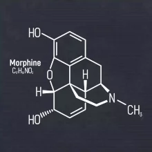 Molekulárna štruktúra Morfín