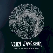 Velký Javorník (Beskydy) - vrstevnice v kruhu