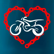 Moto srdce reťaz - enduro Moto srdce reťaz - enduro