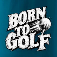 Born to golf černobílý drsný potisk