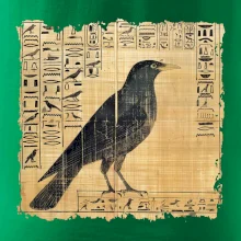 Egyptské hieroglyfy vták
