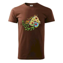 Kôň farebný s listami